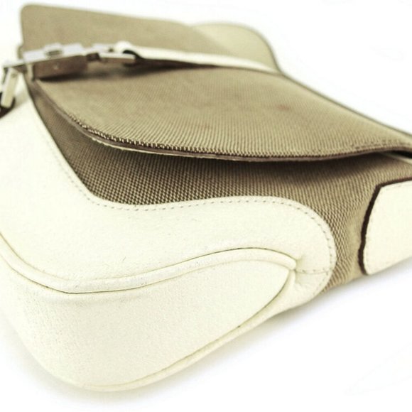 GUCCI shoulder bag Jackie bracket beige white canvas �~ leather Auth USED T17101 - Picture 9 of 9